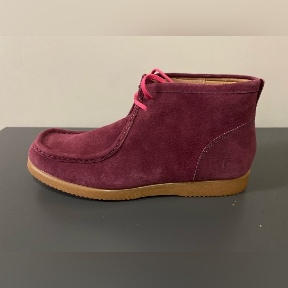 NWOT Hush Puppies Mens Bridgeport Wine Red Suede Chukka Boots US Size 13 - Picture 6 of 14
